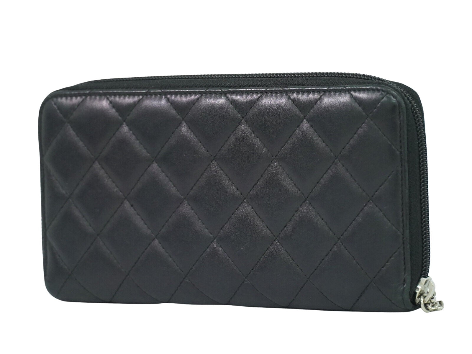 Chanel Cambon, Black, Leather, wallet