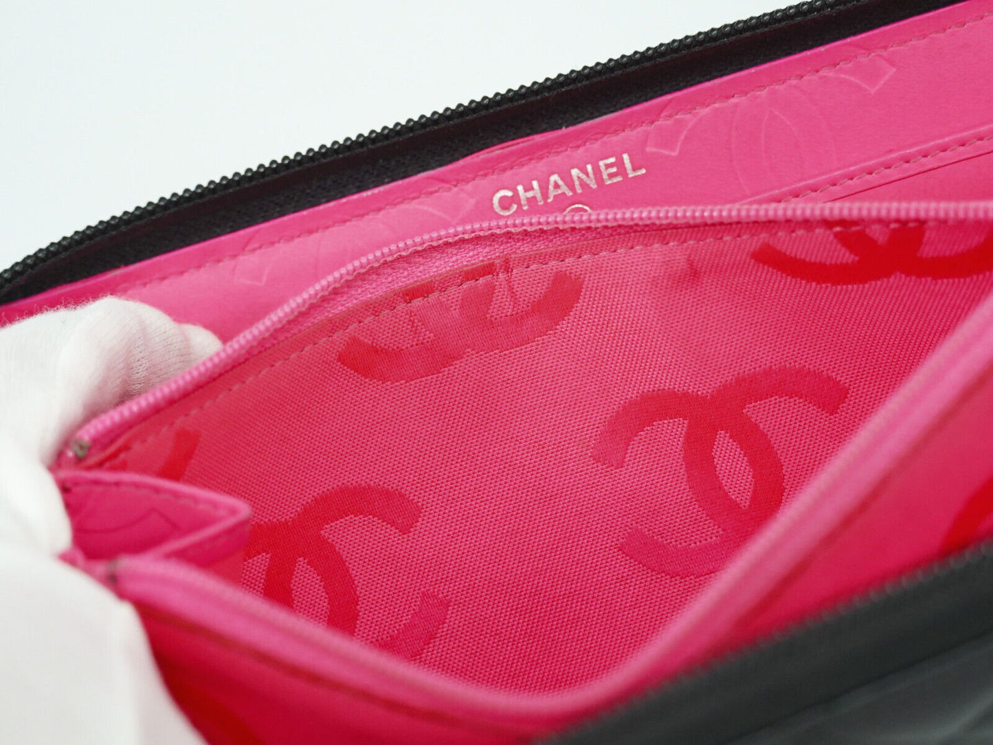 Chanel Cambon, Black, Leather, wallet