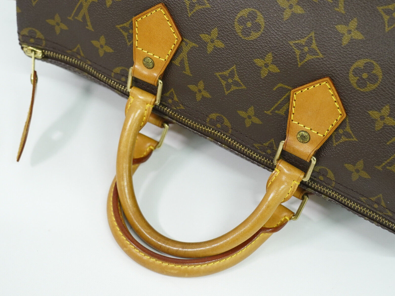 Louis Vuitton Speedy 35, Brown, Canvas, handbag