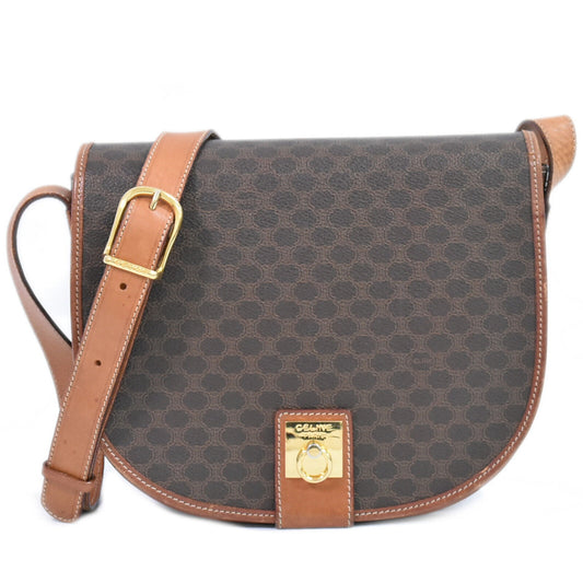 Céline Macadam, Brown, Canvas, shoulder