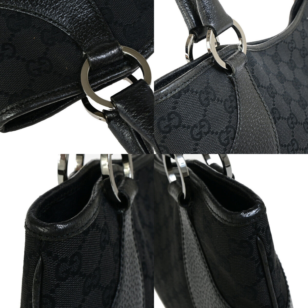 Gucci GG canvas, Black, Canvas, handbag