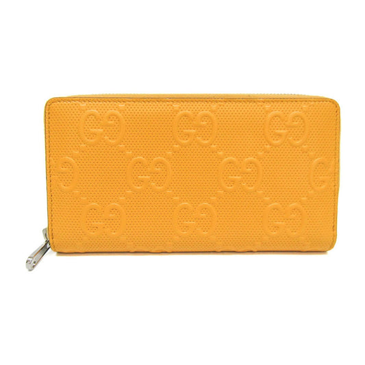 Gucci GG embossé, Yellow, Leather, wallet