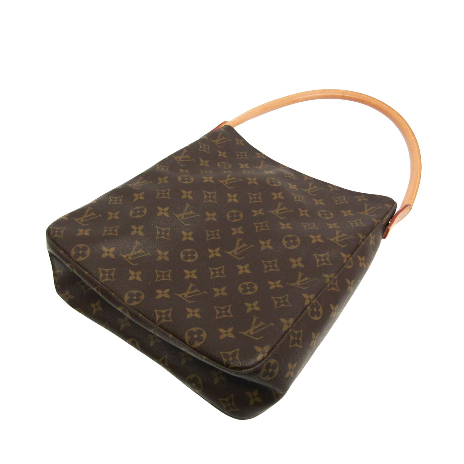 Louis Vuitton Looping, Brown, Canvas, shoulder