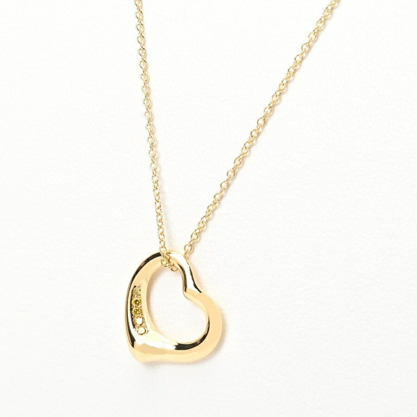 Tiffany & Co Open Heart, Gold, Yellow Gold, necklace