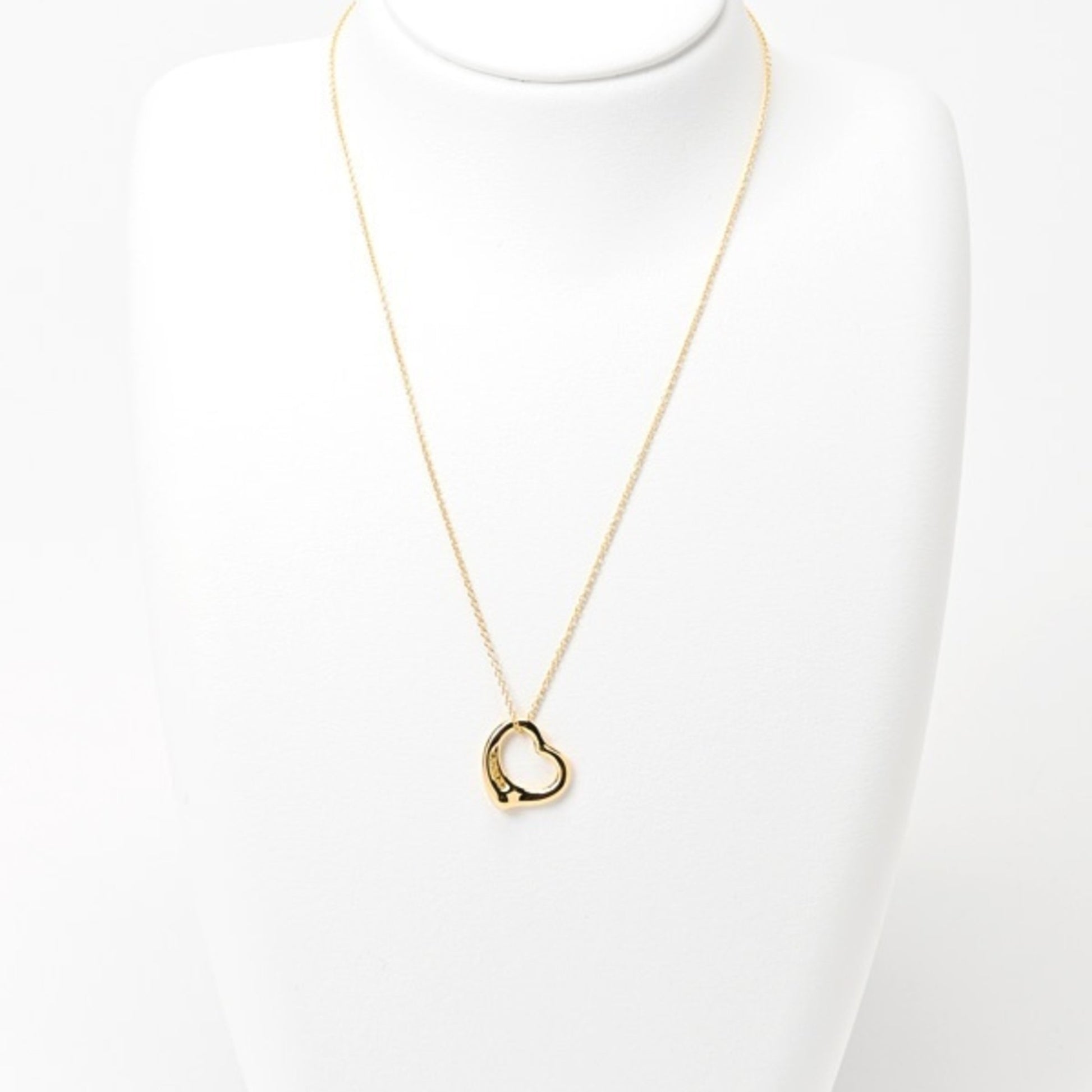 Tiffany & Co Open Heart, Gold, Yellow Gold, necklace