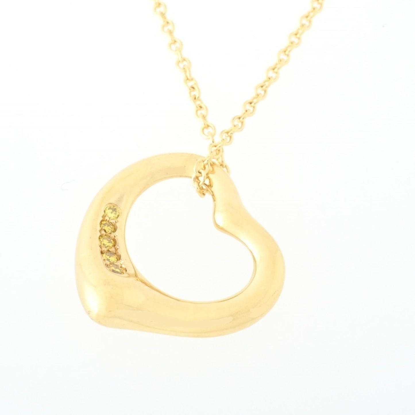 Tiffany & Co Open Heart, Gold, Yellow Gold, necklace