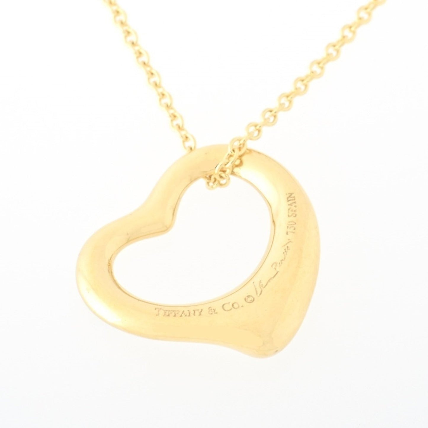 Tiffany & Co Open Heart, Gold, Yellow Gold, necklace