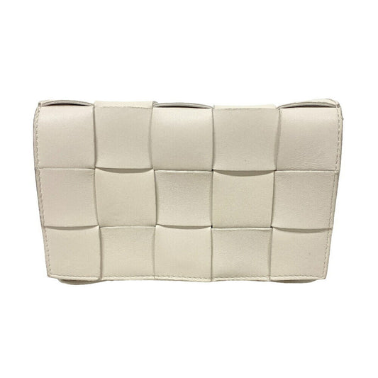 Bottega Veneta Cassette, White, Leather, shoulder