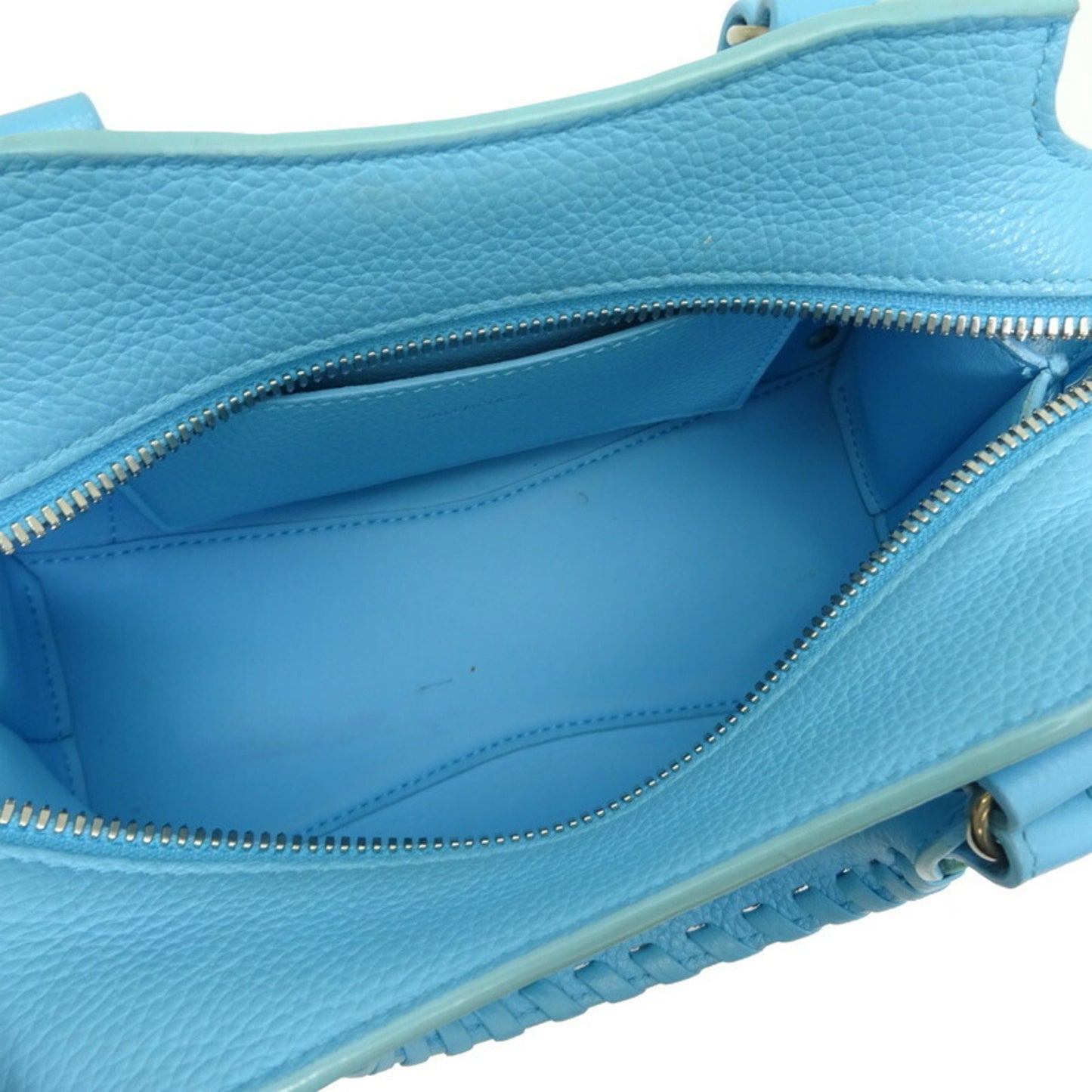 Balenciaga City, Blue, Leather, handbag