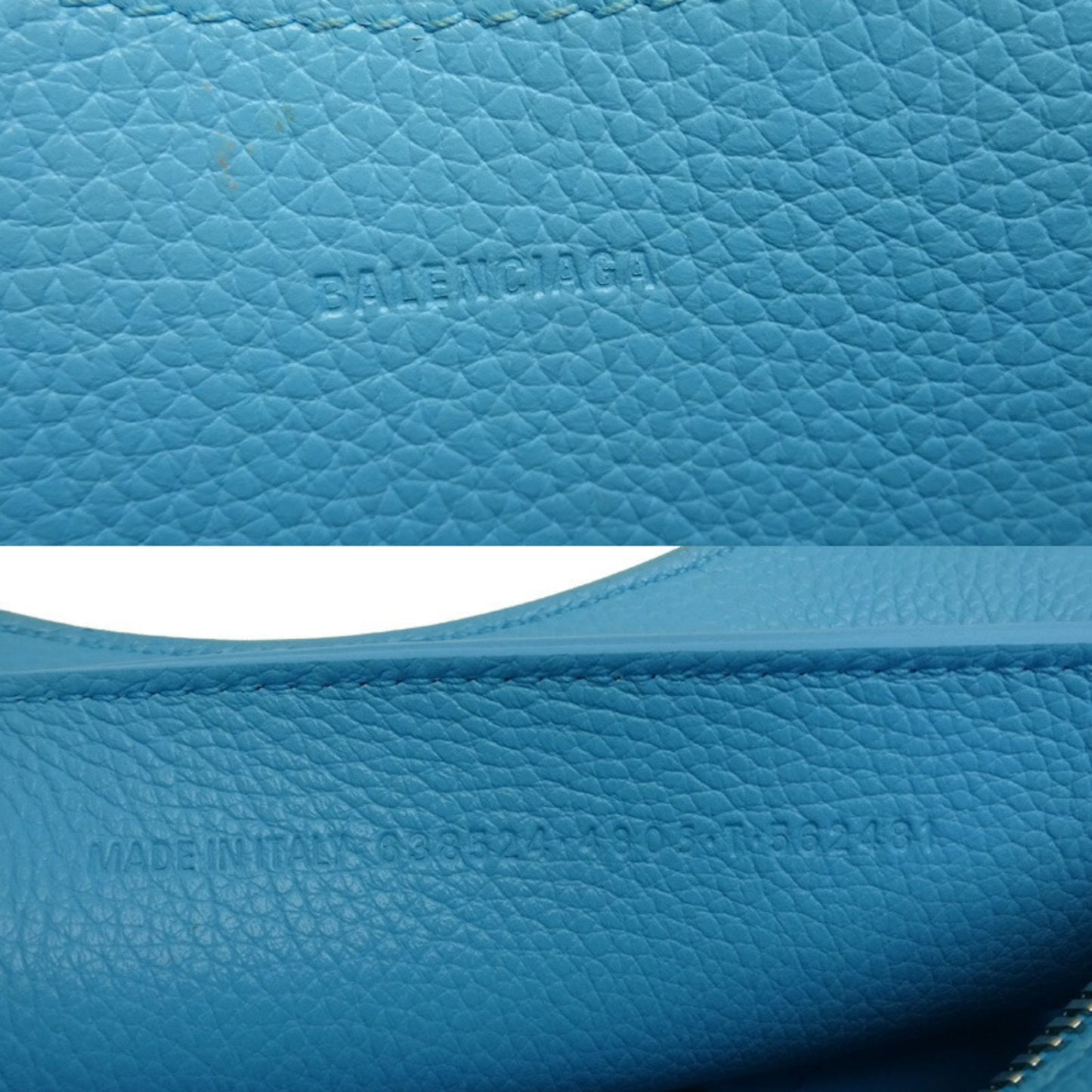 Balenciaga City, Blue, Leather, handbag