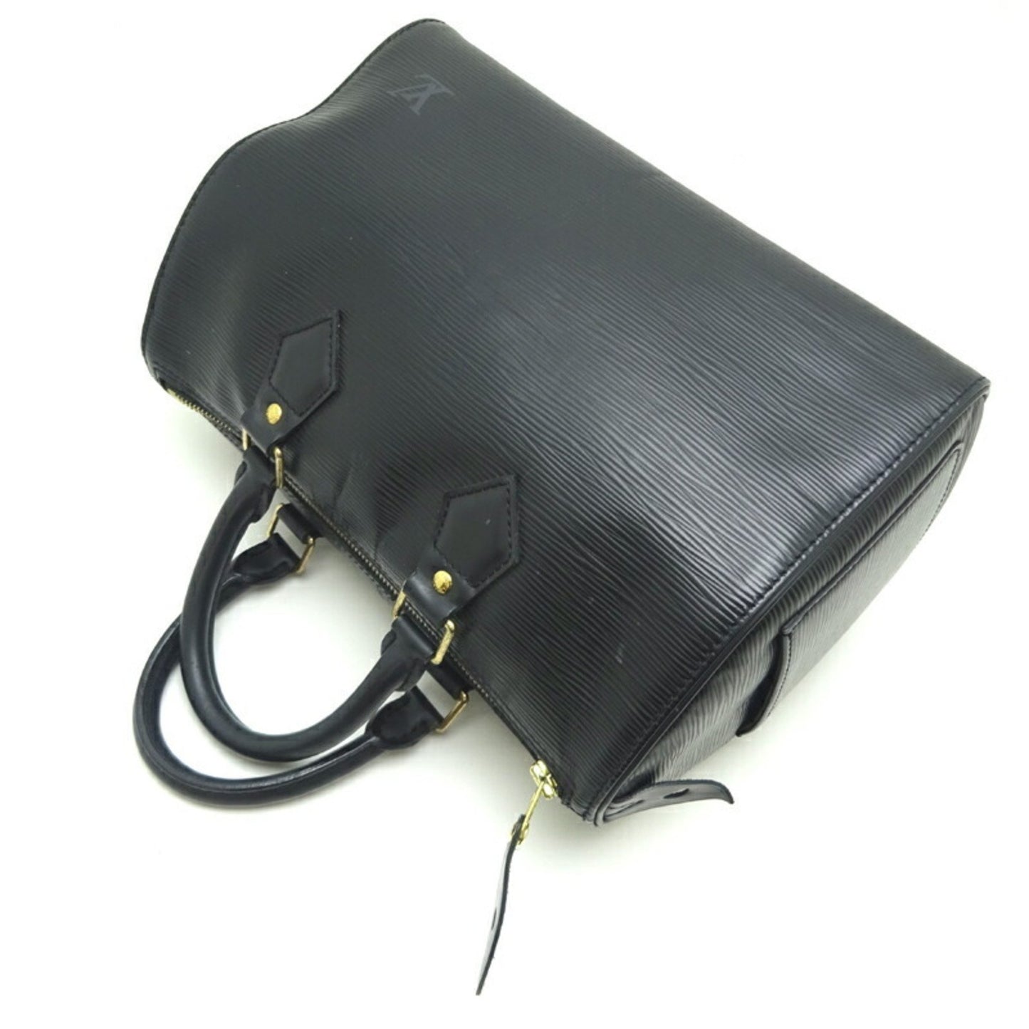 Louis Vuitton Speedy 25, Black, Leather, handbag