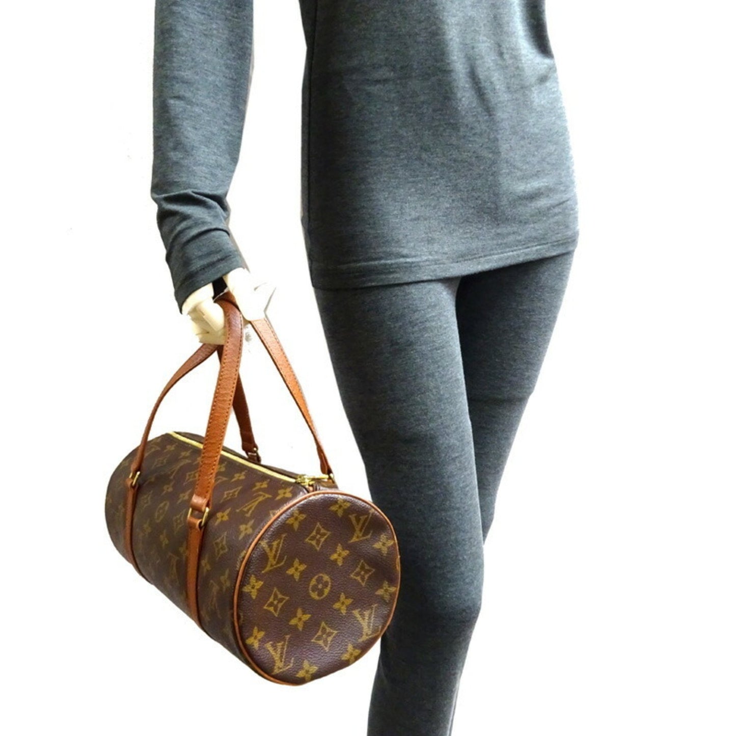 Louis Vuitton Papillon 30, Brown, Canvas, handbag