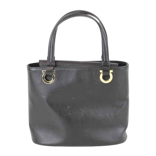 Salvatore Ferragamo, Black, Leather, handbag