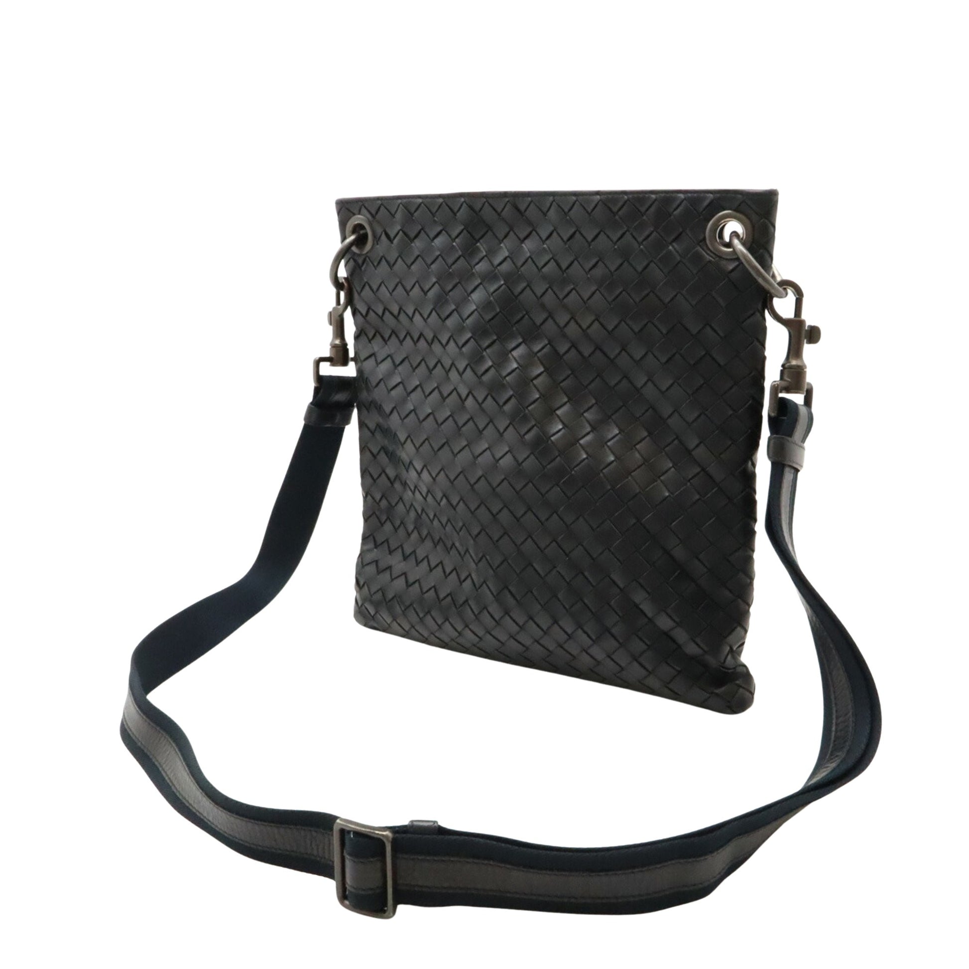 Bottega Veneta Intrecciato, Black, Leather, shoulder