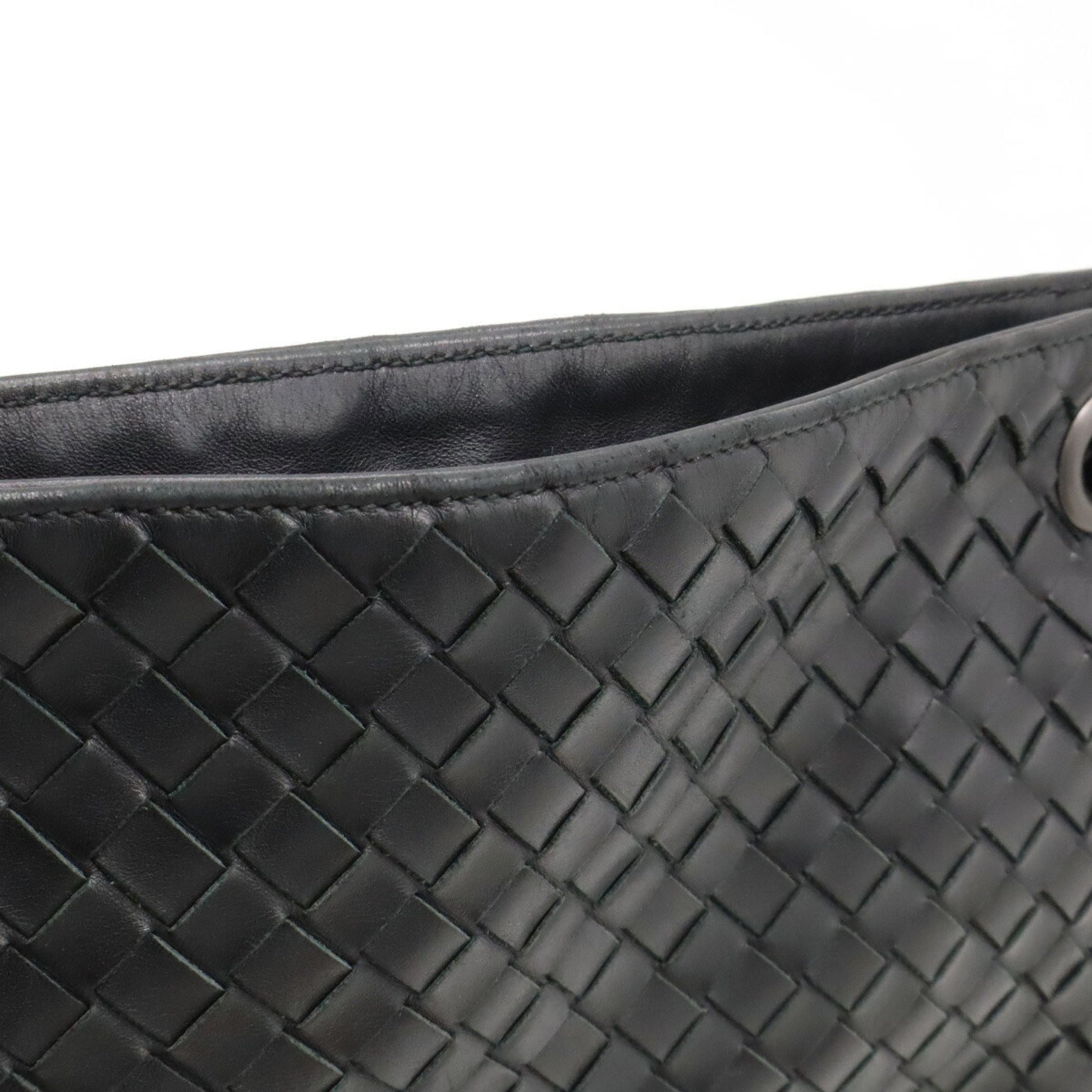 Bottega Veneta Intrecciato, Black, Leather, shoulder