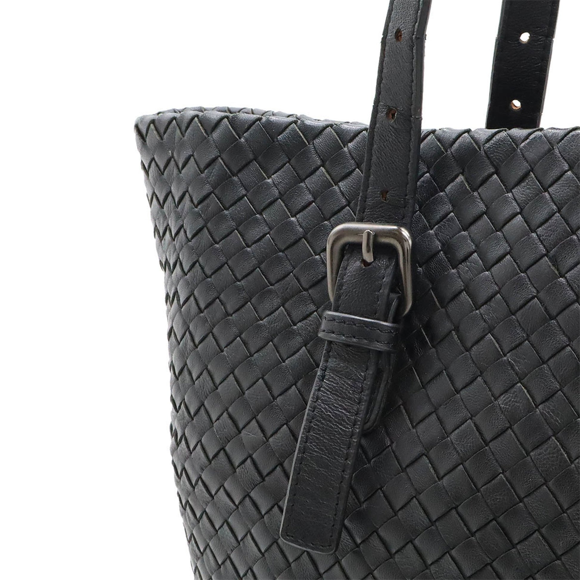 Bottega Veneta Intrecciato, Black, Leather, shoulder