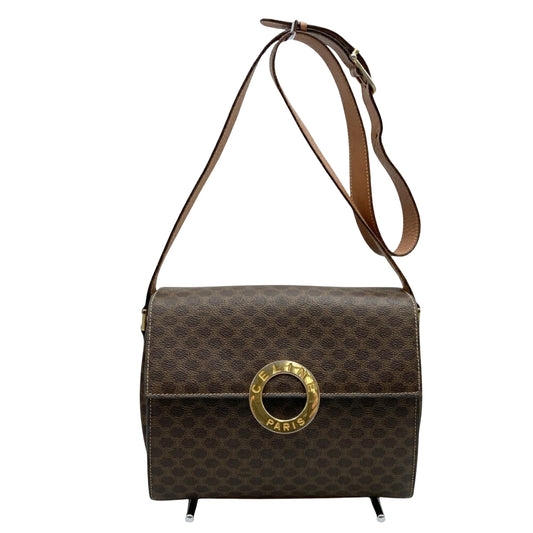 Céline Macadam, Brown, Canvas, shoulder