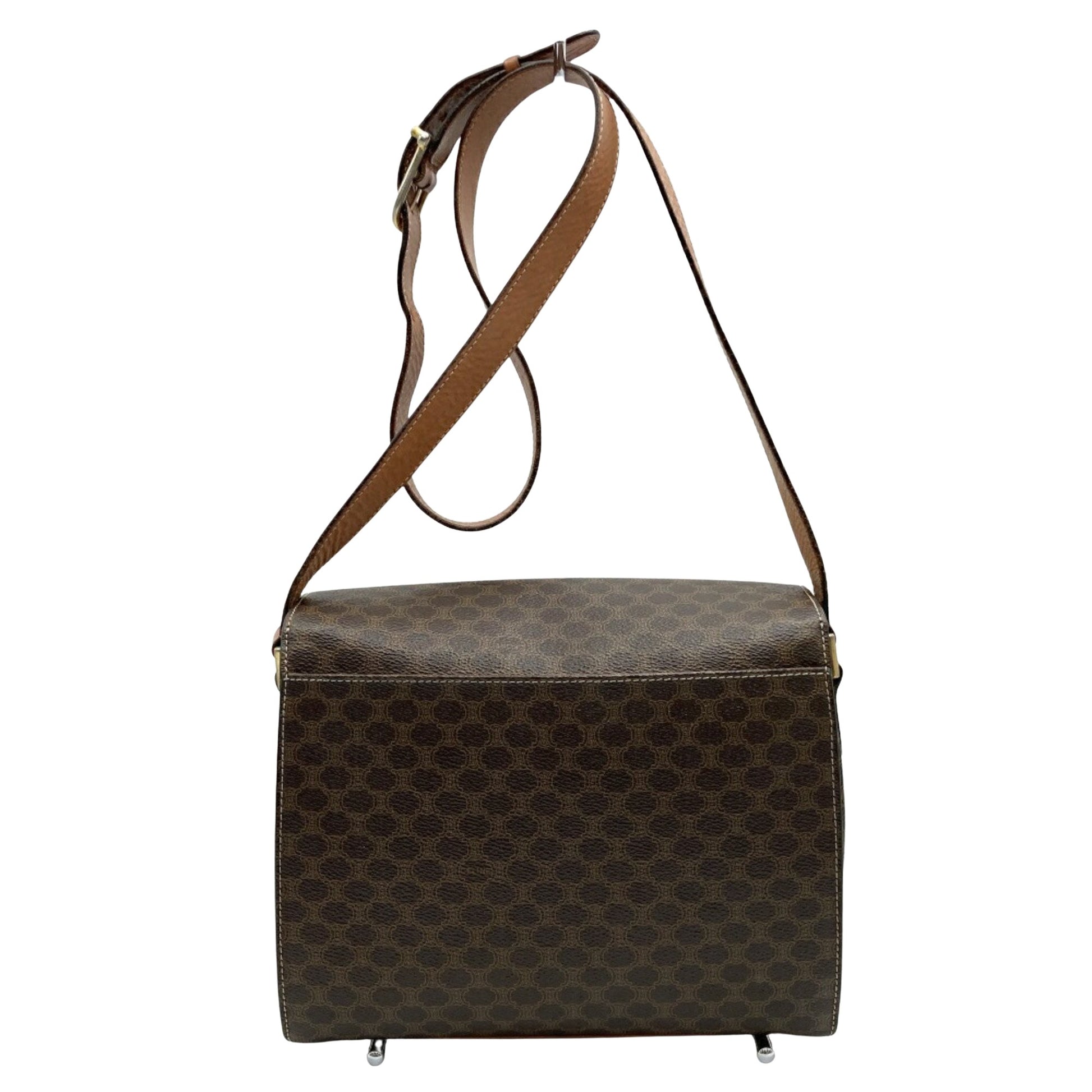 Céline Macadam, Brown, Canvas, shoulder