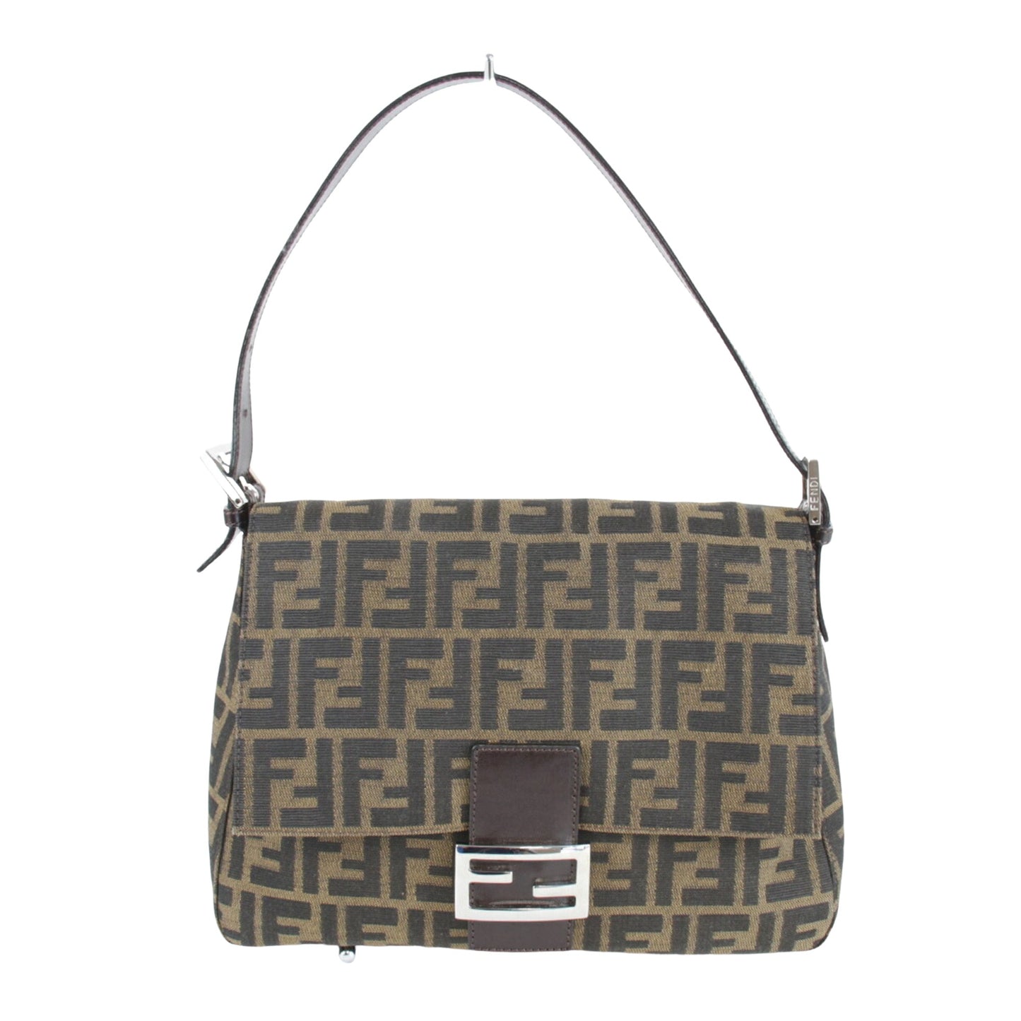 Fendi Mamma Baguette, Brown, Canvas, shopper