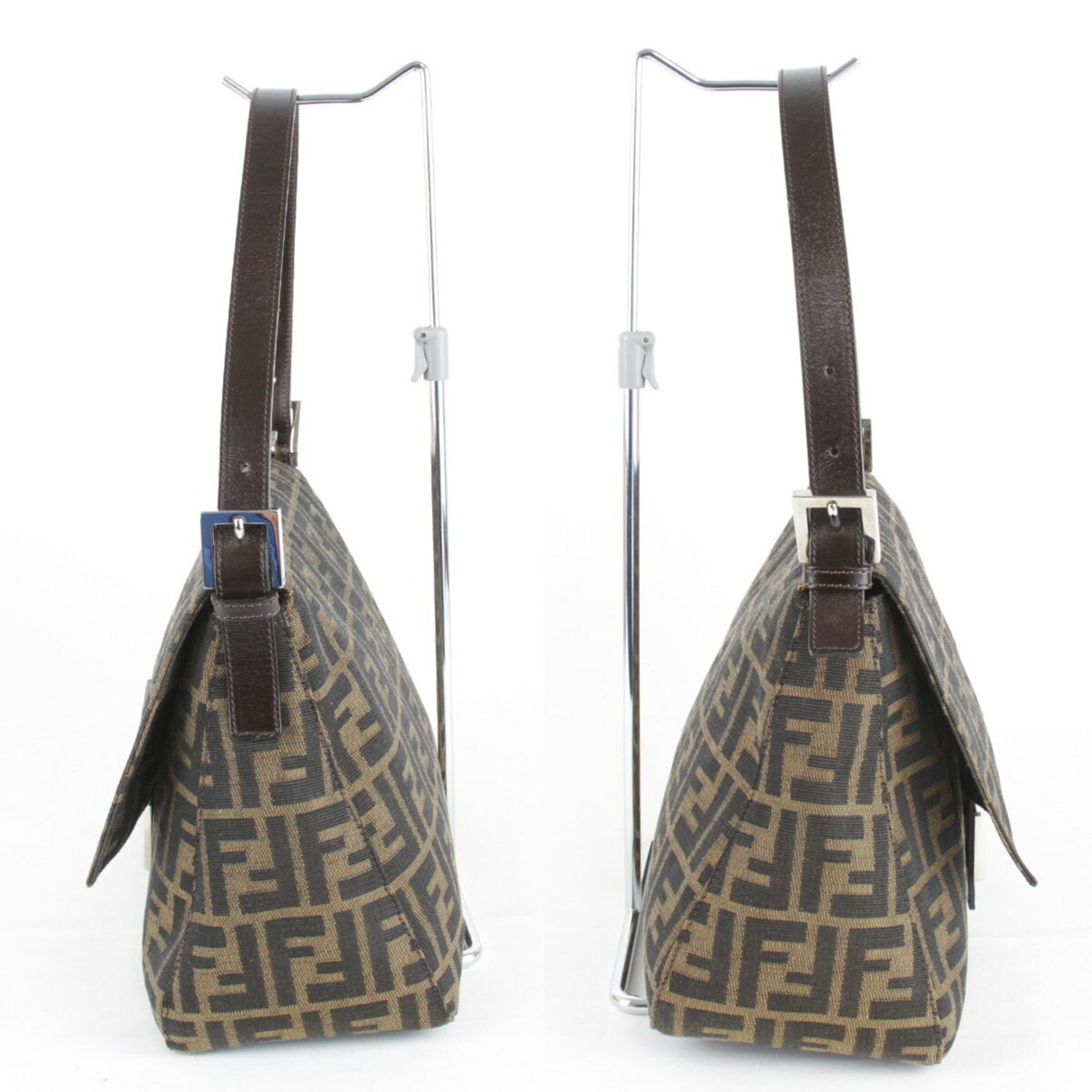 Fendi Mamma Baguette, Brown, Canvas, shopper