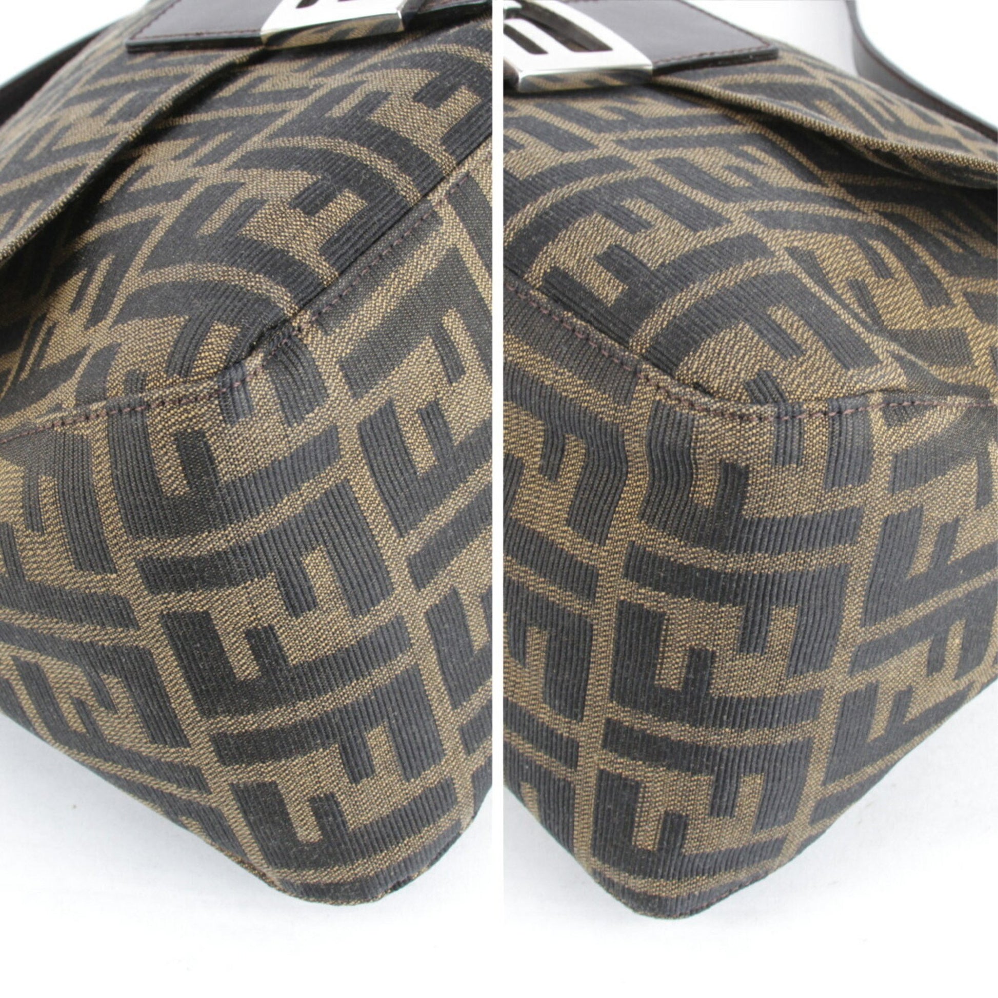 Fendi Mamma Baguette, Brown, Canvas, shopper