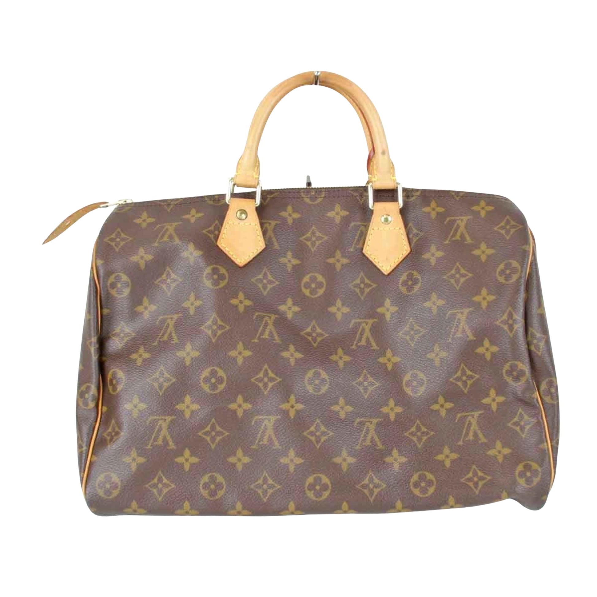 Louis Vuitton Speedy 35, Brown, Canvas, handbag