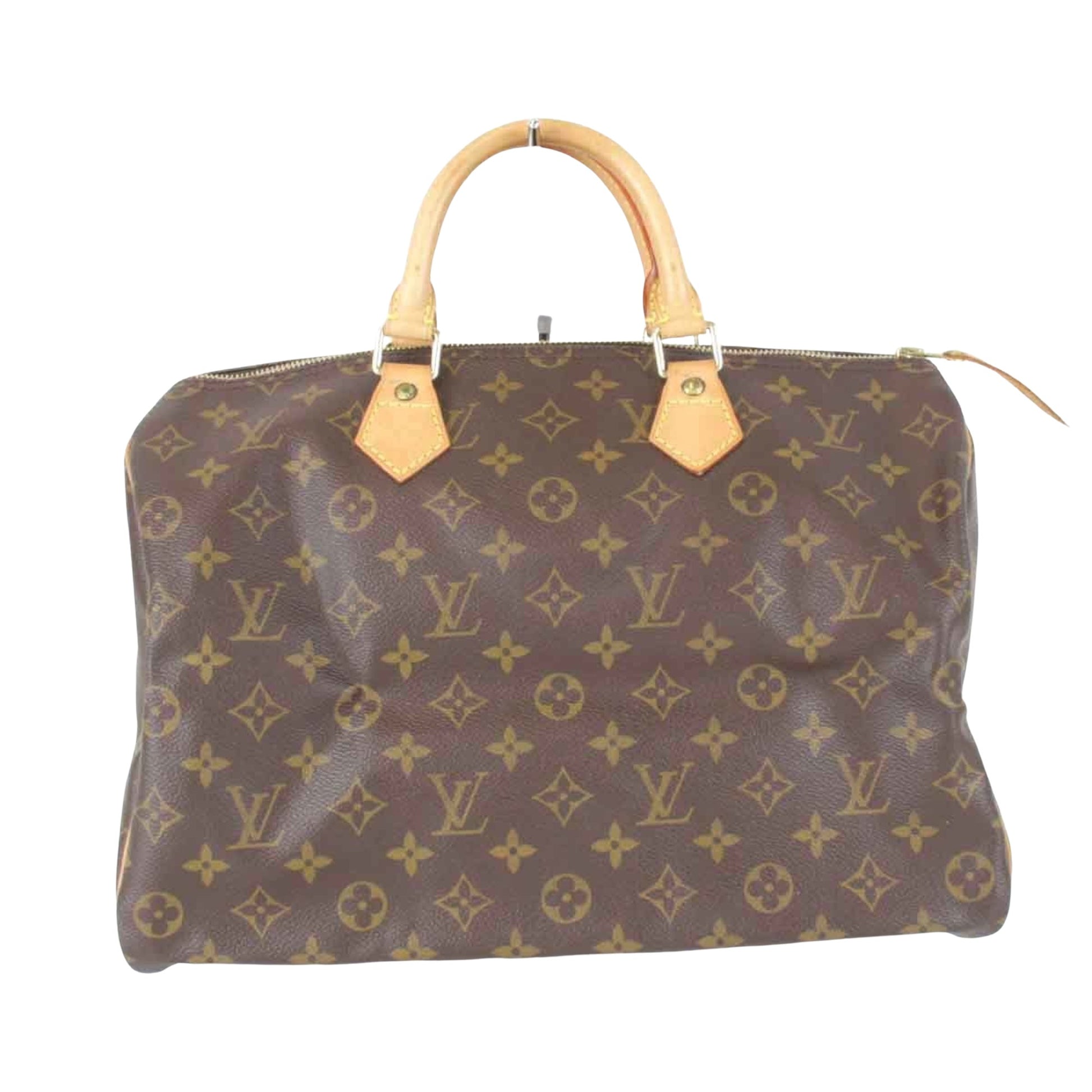 Louis Vuitton Speedy 35, Brown, Canvas, handbag