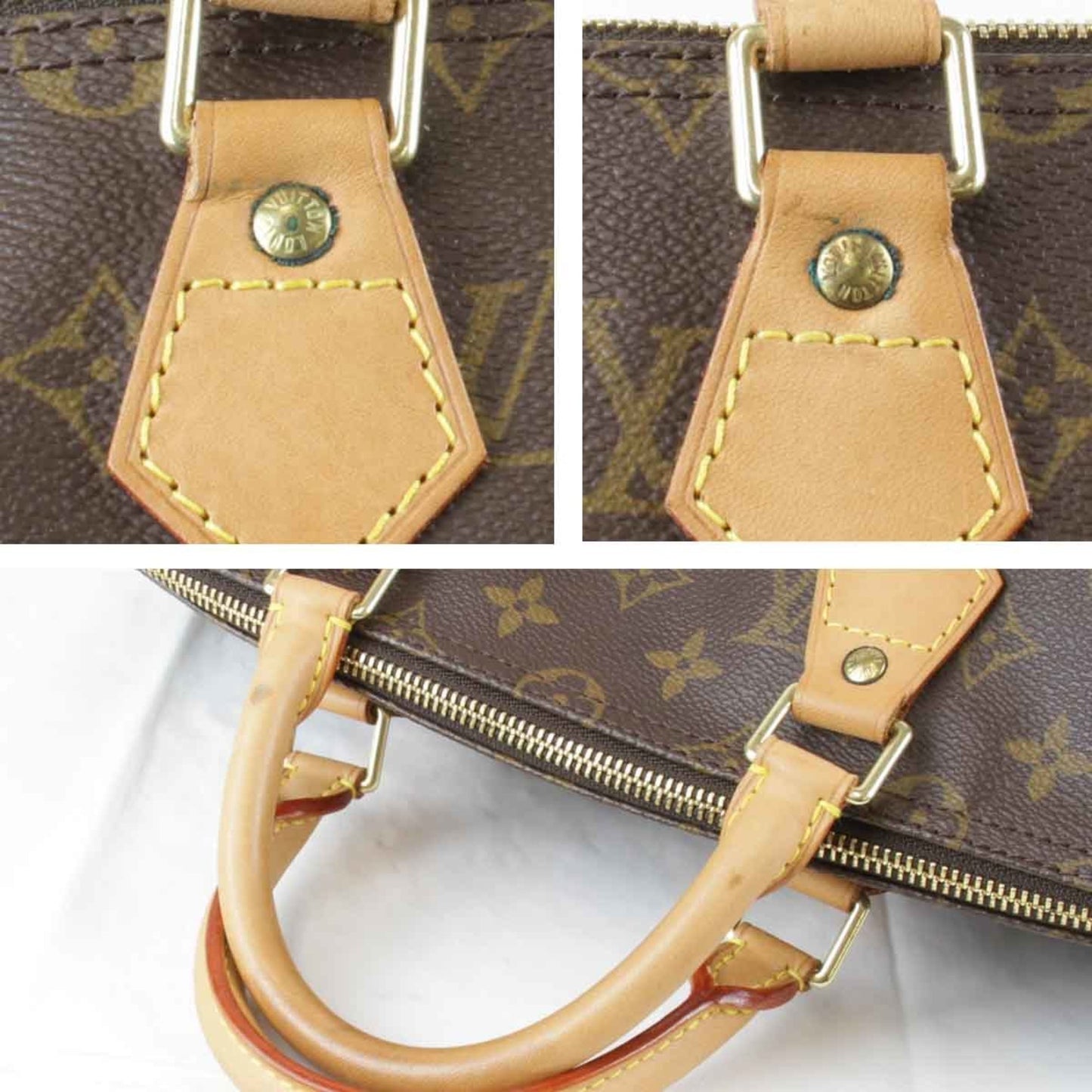 Louis Vuitton Speedy 35, Brown, Canvas, handbag