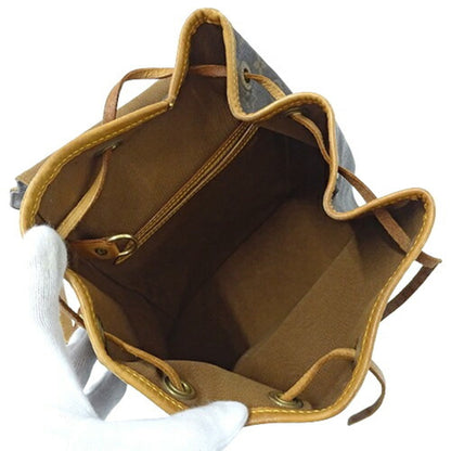 Louis Vuitton Montsouris MM, Brown, Canvas, backpack