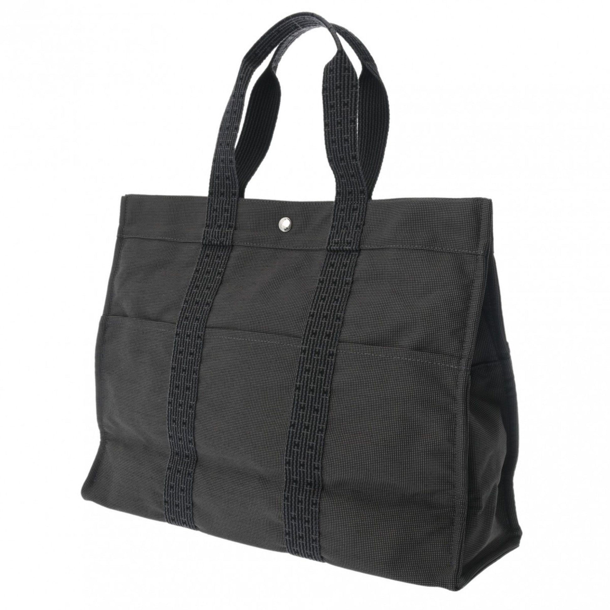 Hermès Herline, Grey, Canvas, tote