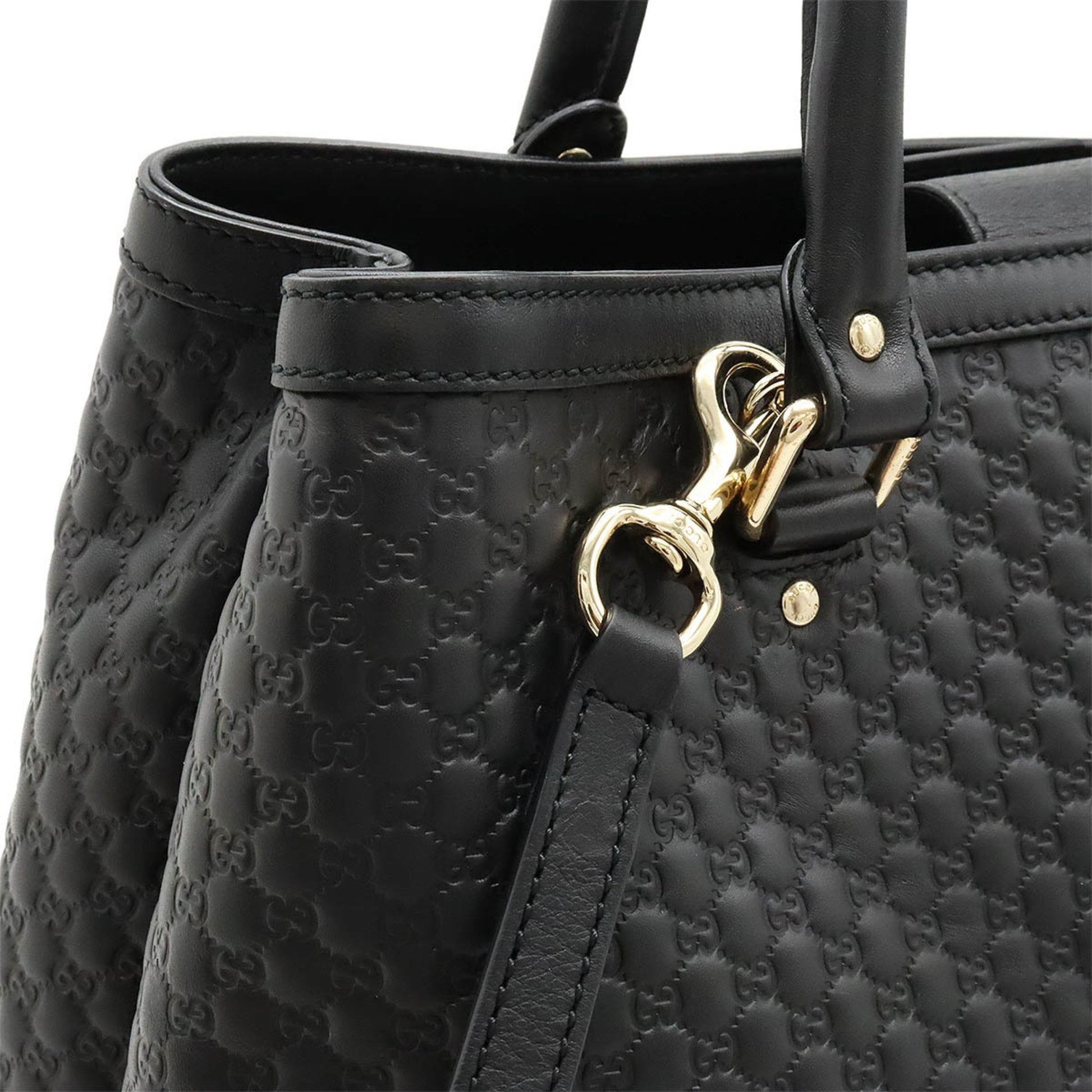 Gucci Micro guccissima, Black, Leather, handbag