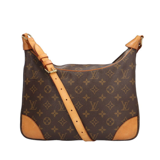 Louis Vuitton Boulogne, Brown, Canvas, shoulder