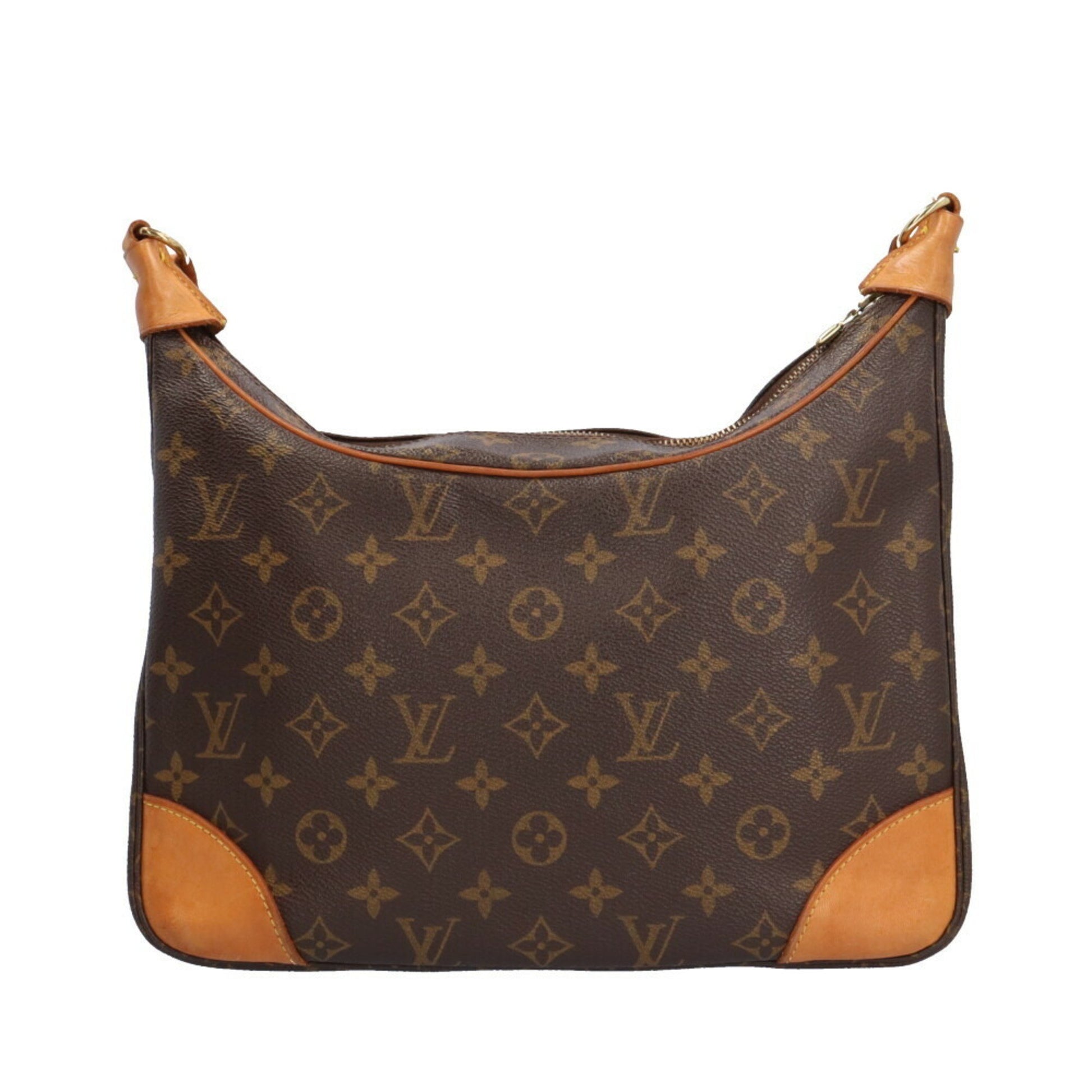 Louis Vuitton Boulogne, Brown, Canvas, shoulder