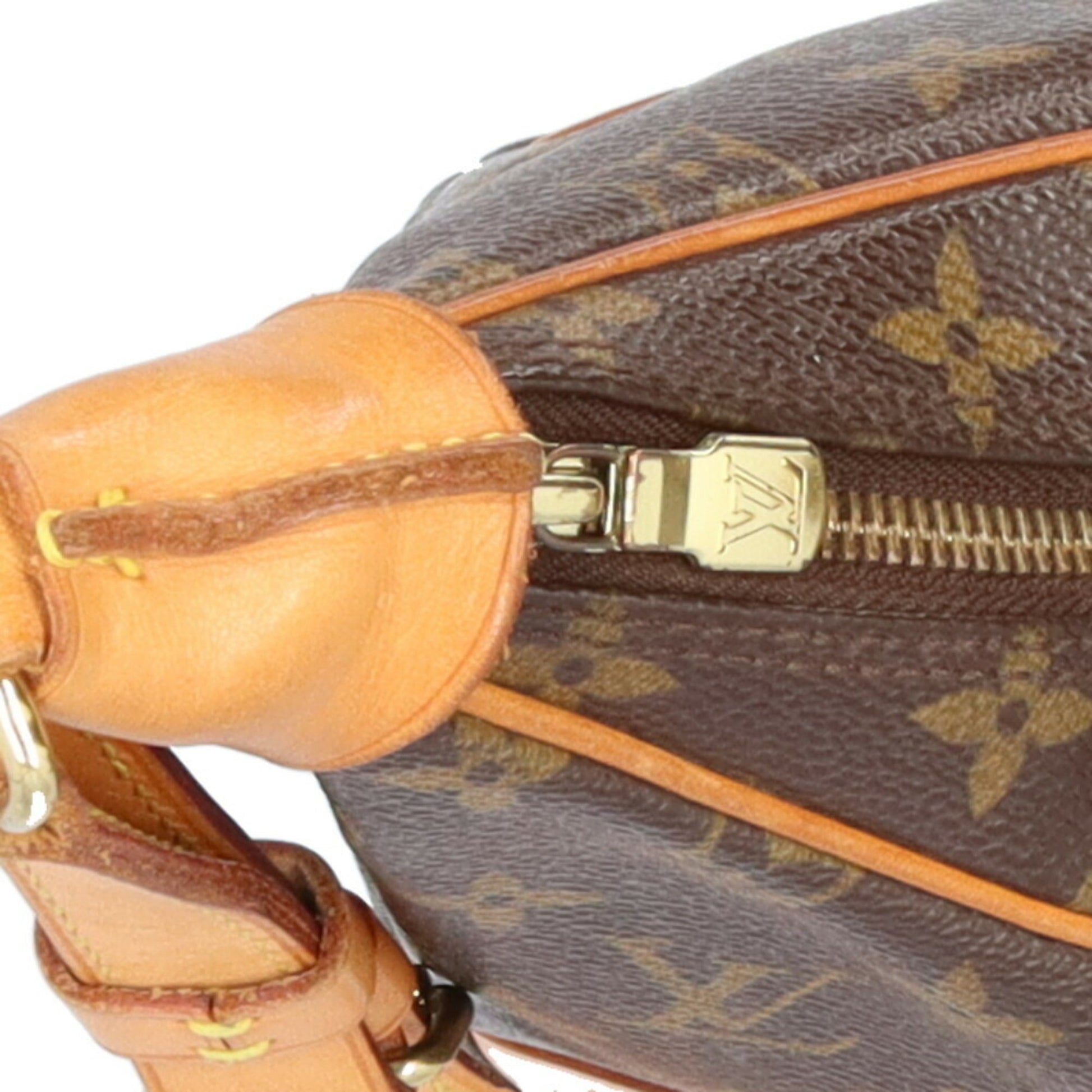 Louis Vuitton Boulogne, Brown, Canvas, shoulder