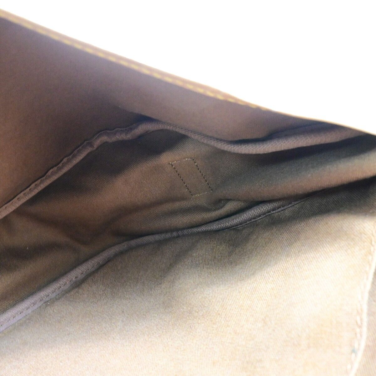 Louis Vuitton Saumur 35, Brown, Canvas, shoulder