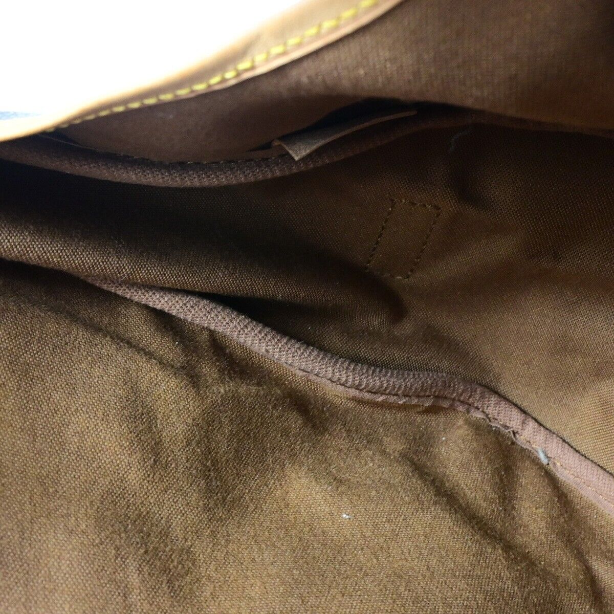 Louis Vuitton Saumur 35, Brown, Canvas, shoulder