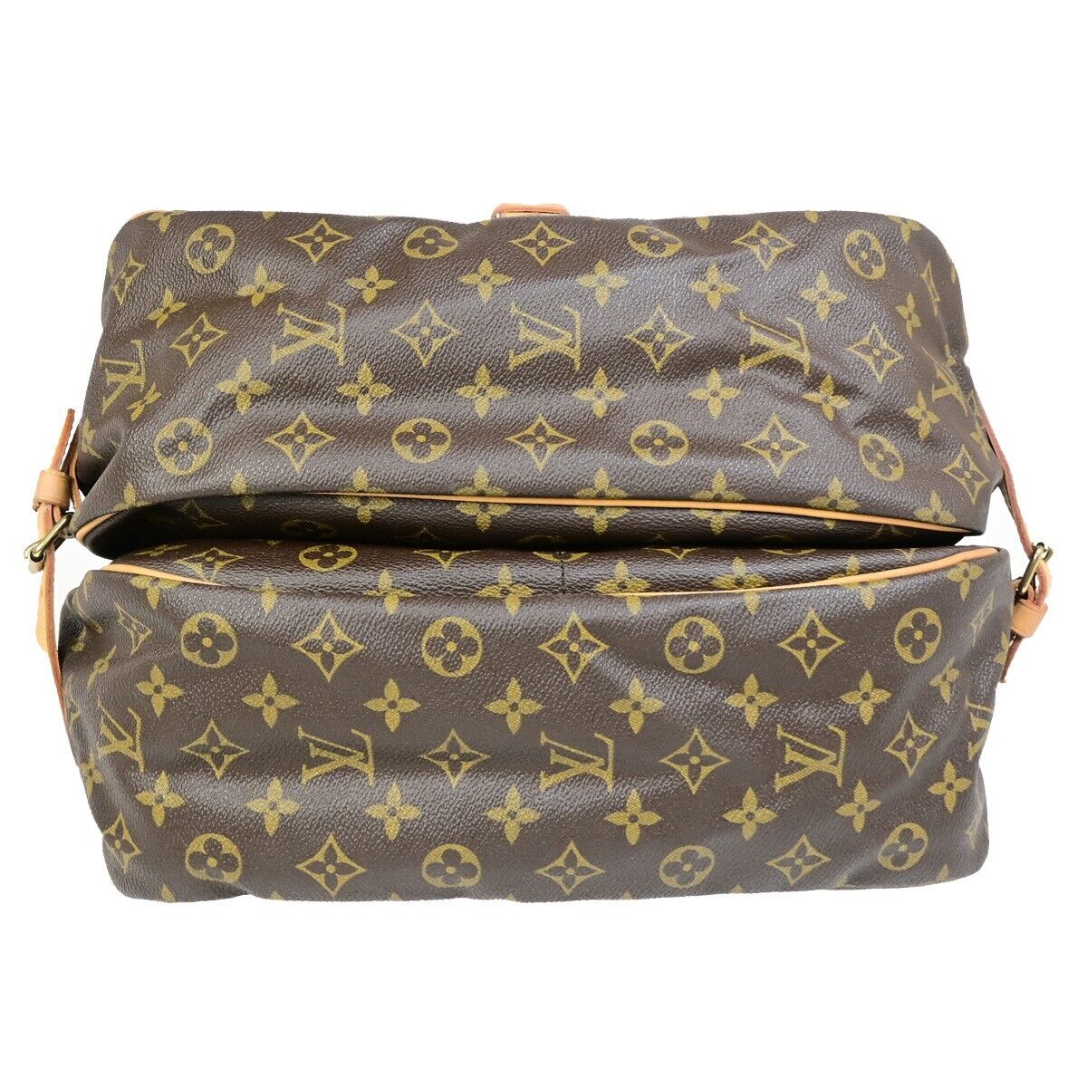 Louis Vuitton Saumur 35, Brown, Canvas, shoulder