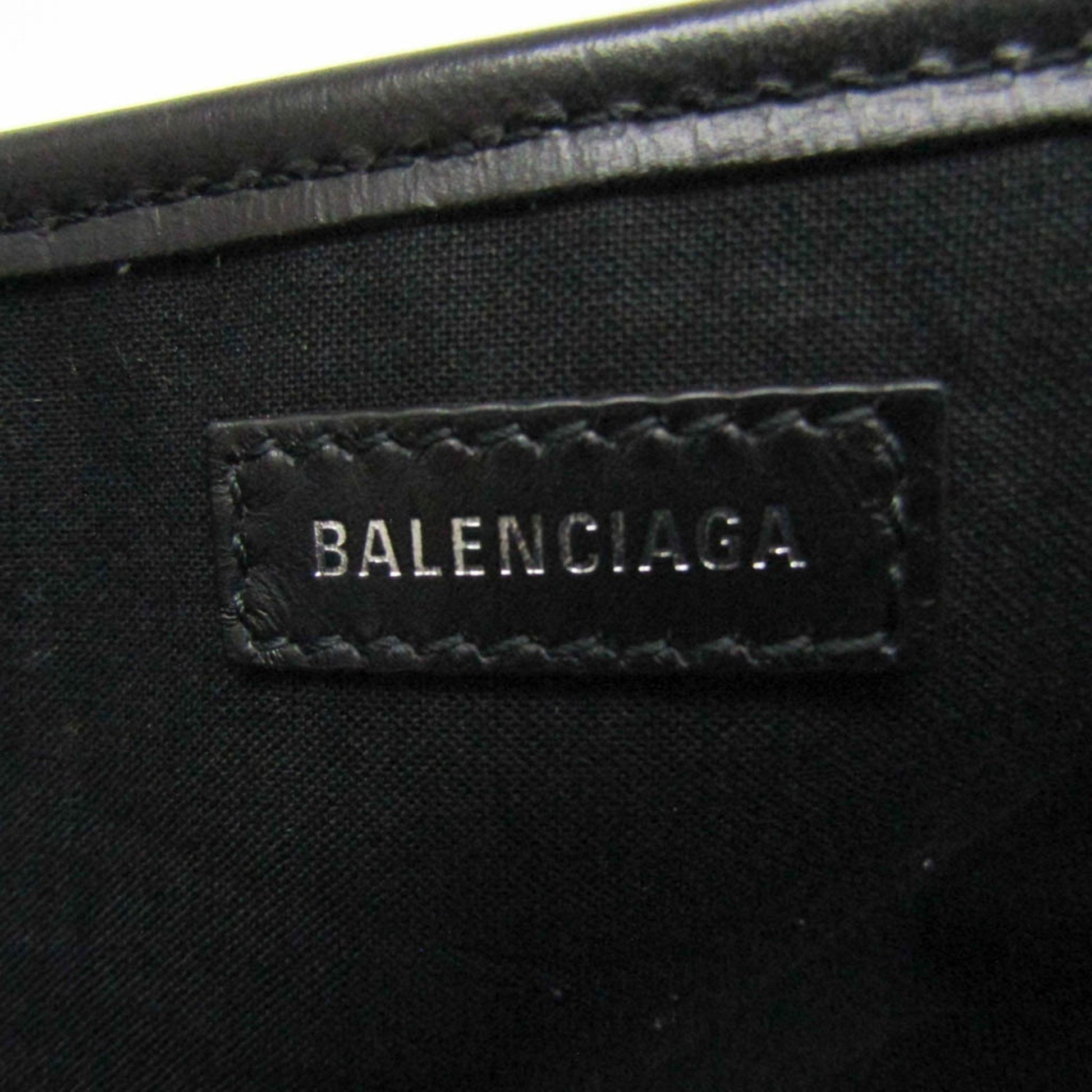 Balenciaga Navy Cabas, White, Canvas, handbag