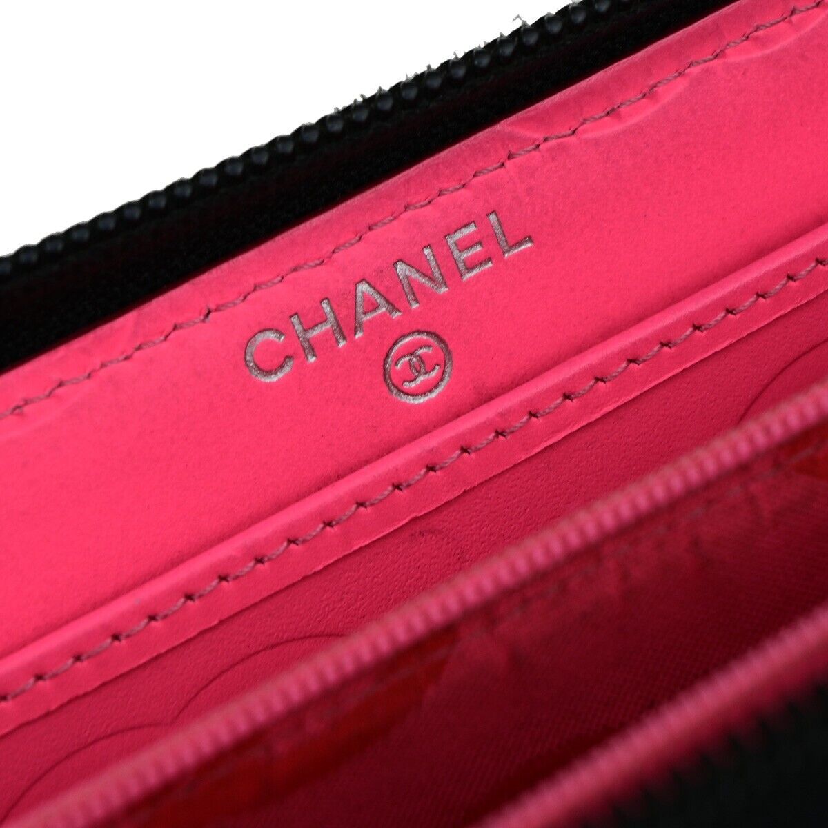 Chanel Cambon, Black, Leather, wallet