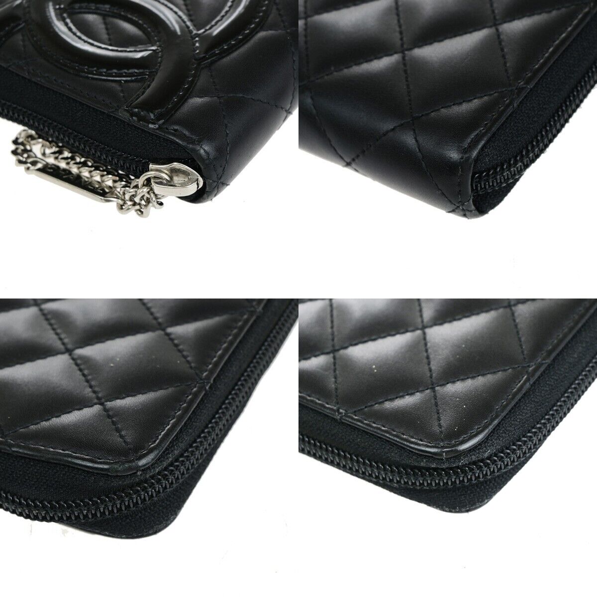 Chanel Cambon, Black, Leather, wallet