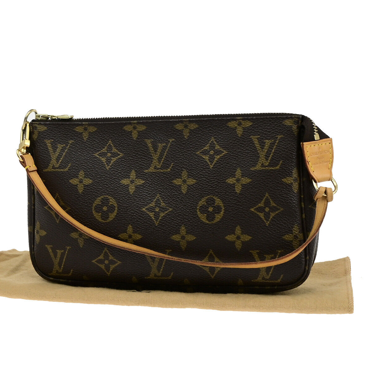 Louis Vuitton Pochette accessoires, Brown, Canvas, clutch