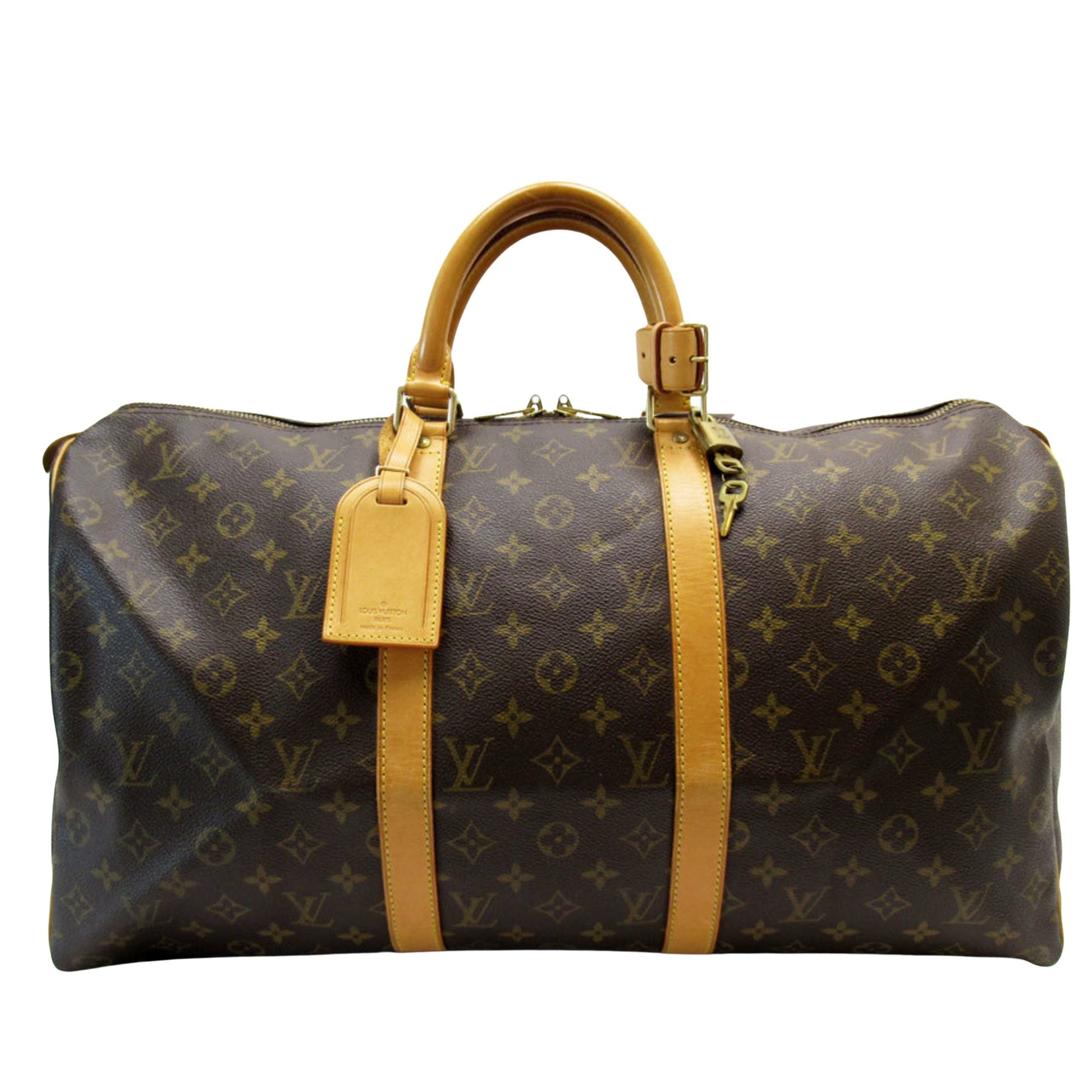 Louis Vuitton Keepall 50, Brown, Canvas, travel