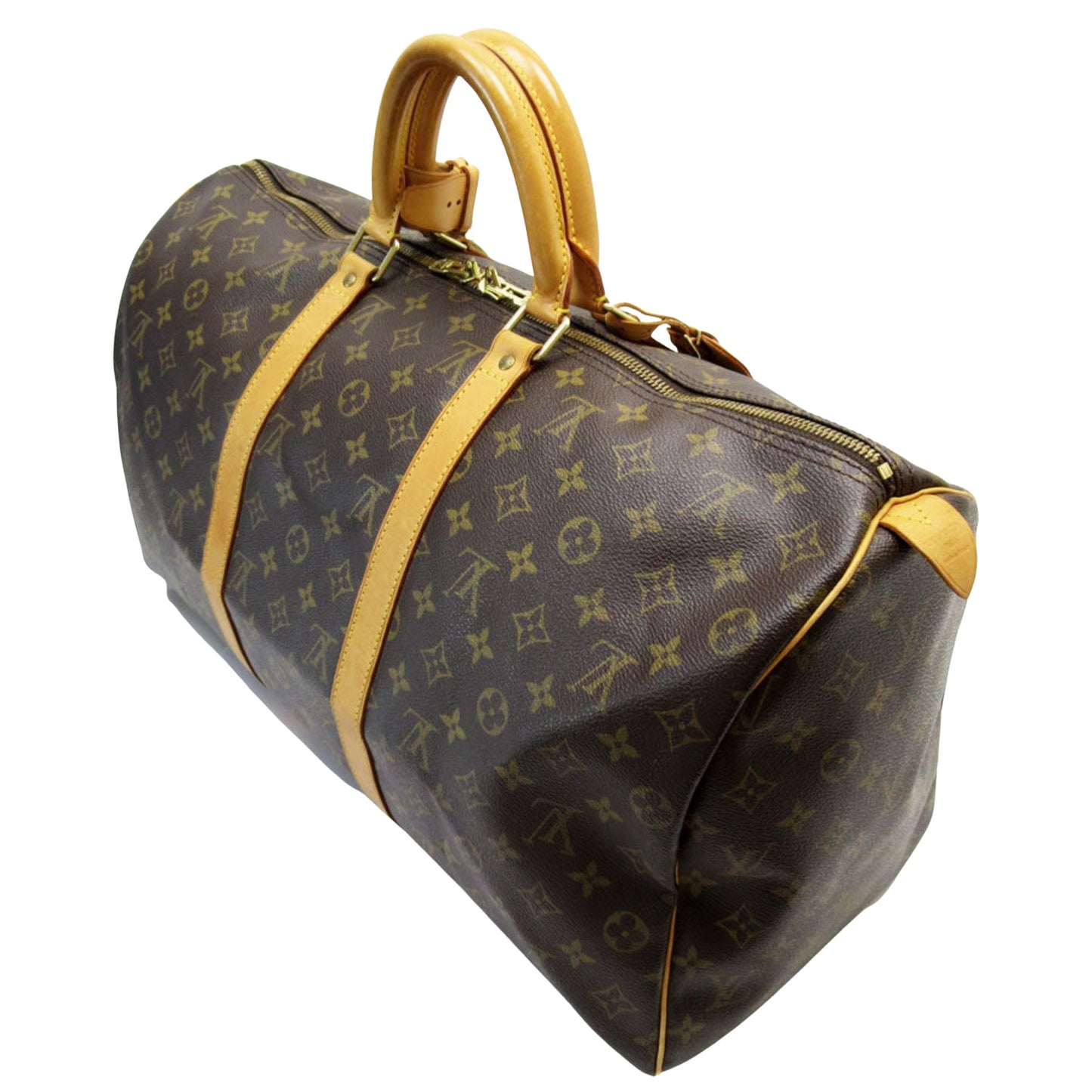 Louis Vuitton Keepall 50, Brown, Canvas, travel