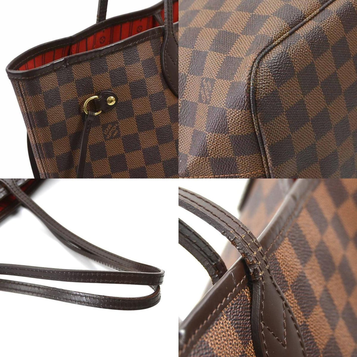 Louis Vuitton Neverfull MM, Brown, Canvas, tote