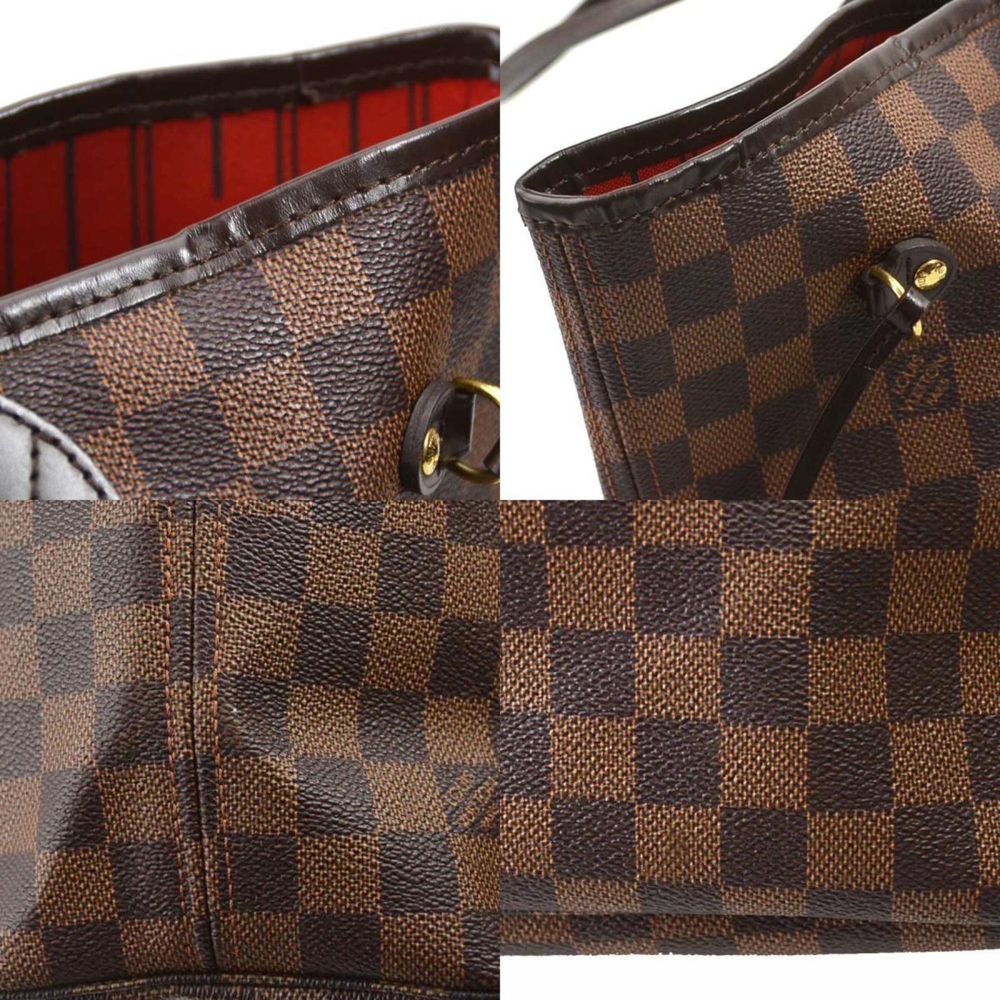 Louis Vuitton Neverfull MM, Brown, Canvas, tote