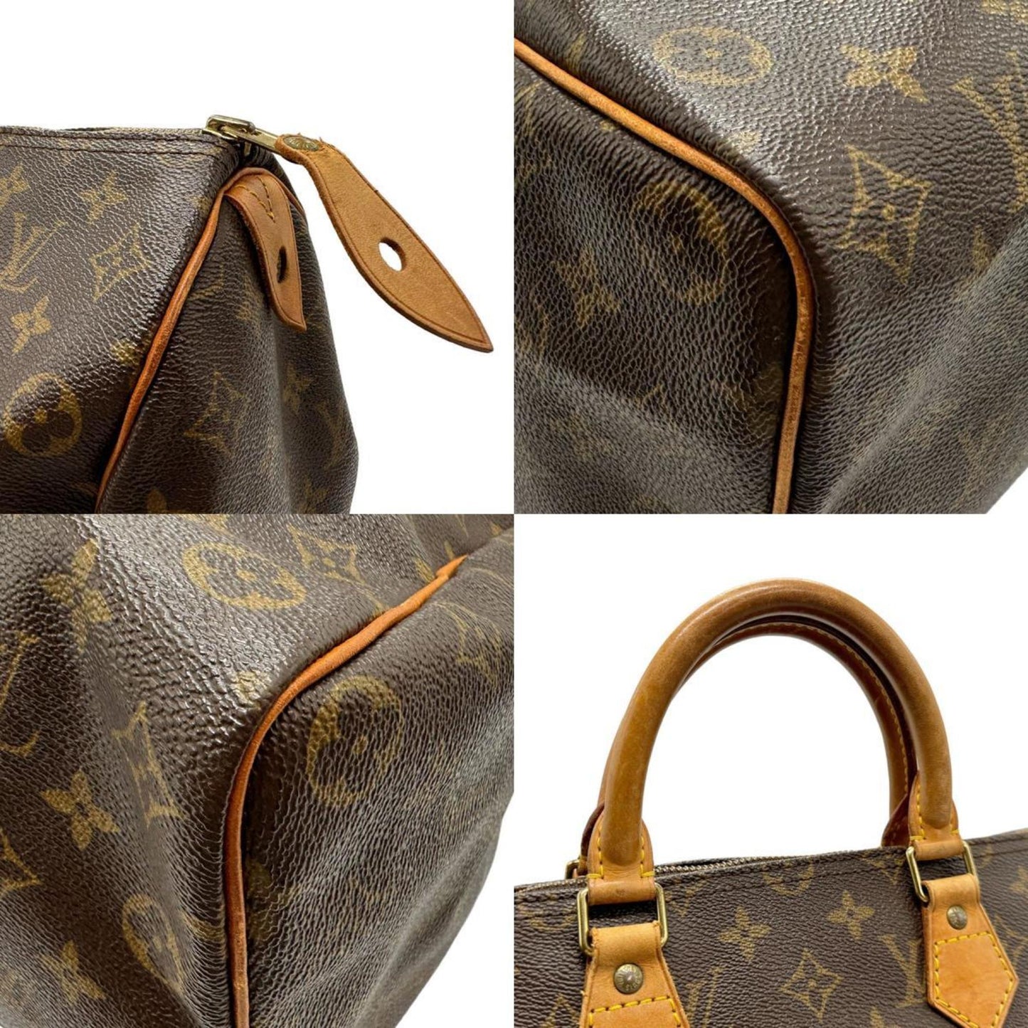 Louis Vuitton Speedy 35, Brown, Canvas, handbag