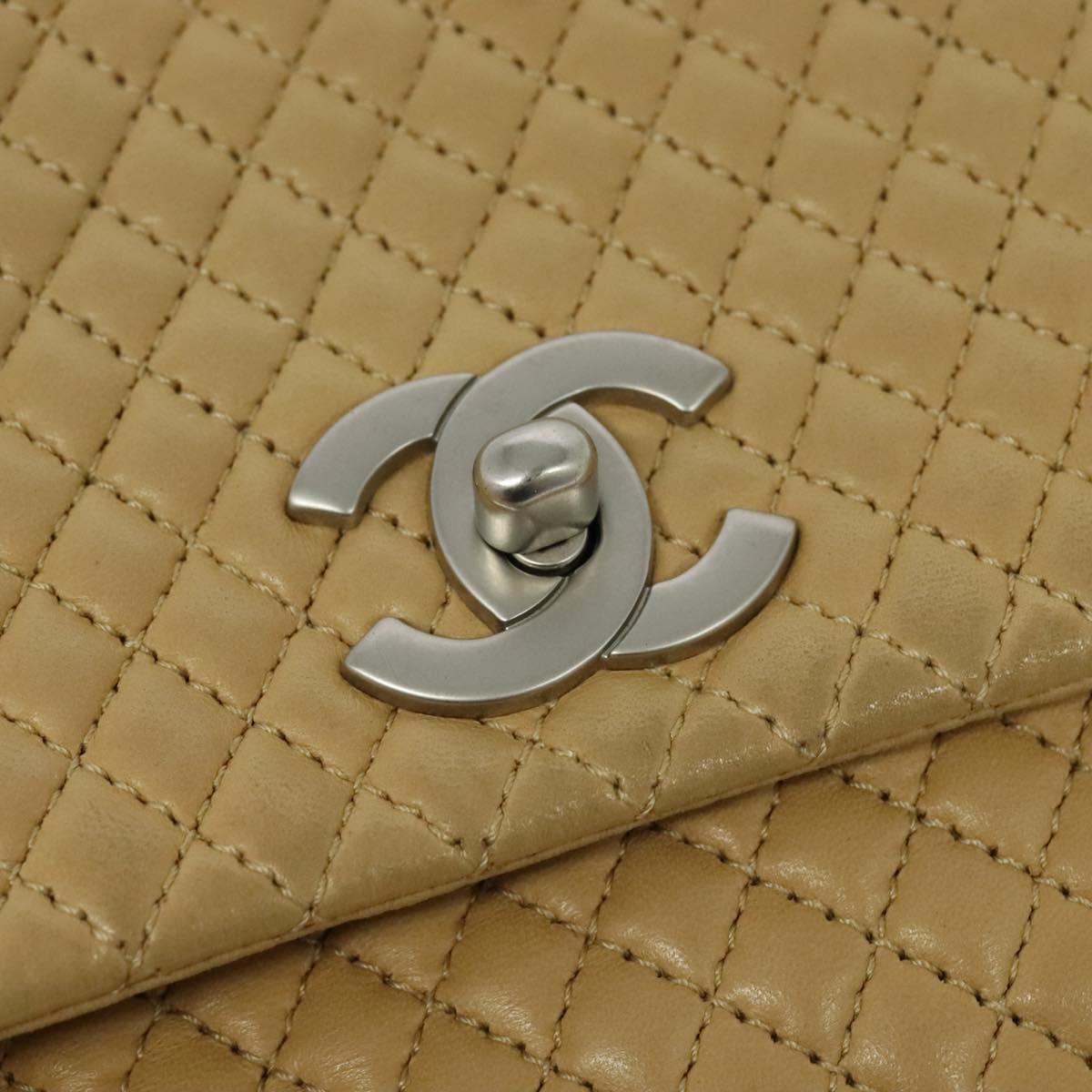 Chanel Bubble Quilt, Beige, Leather, shoulder