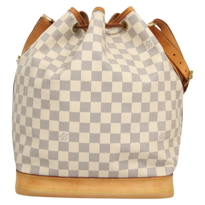 Louis Vuitton Noe, White, Canvas, shoulder