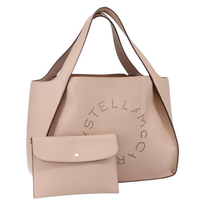 Stella McCartney Alter Tote Perforated Faux Leather, Beige, Synthetic, Tote Bag