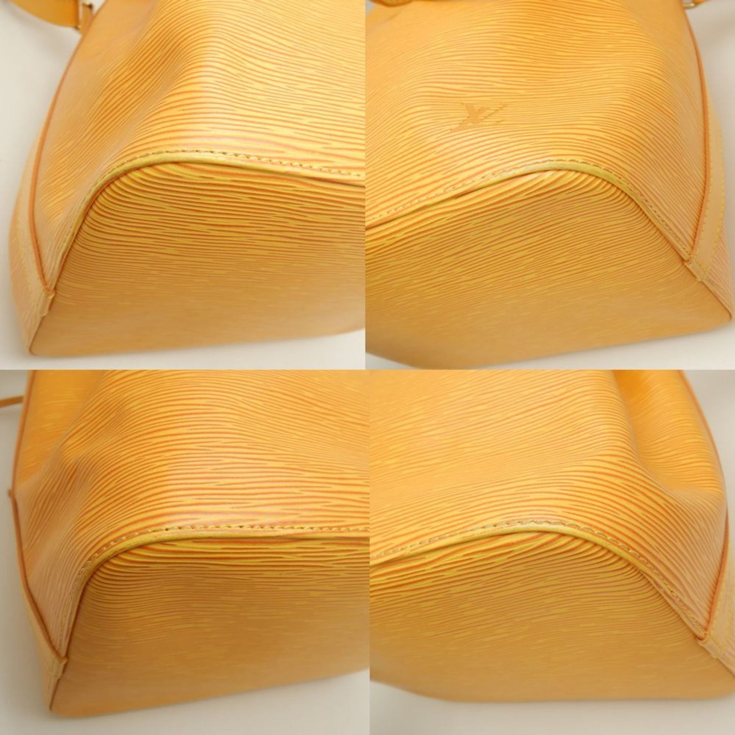 Louis Vuitton Petit Noé, Yellow, Leather, shoulder